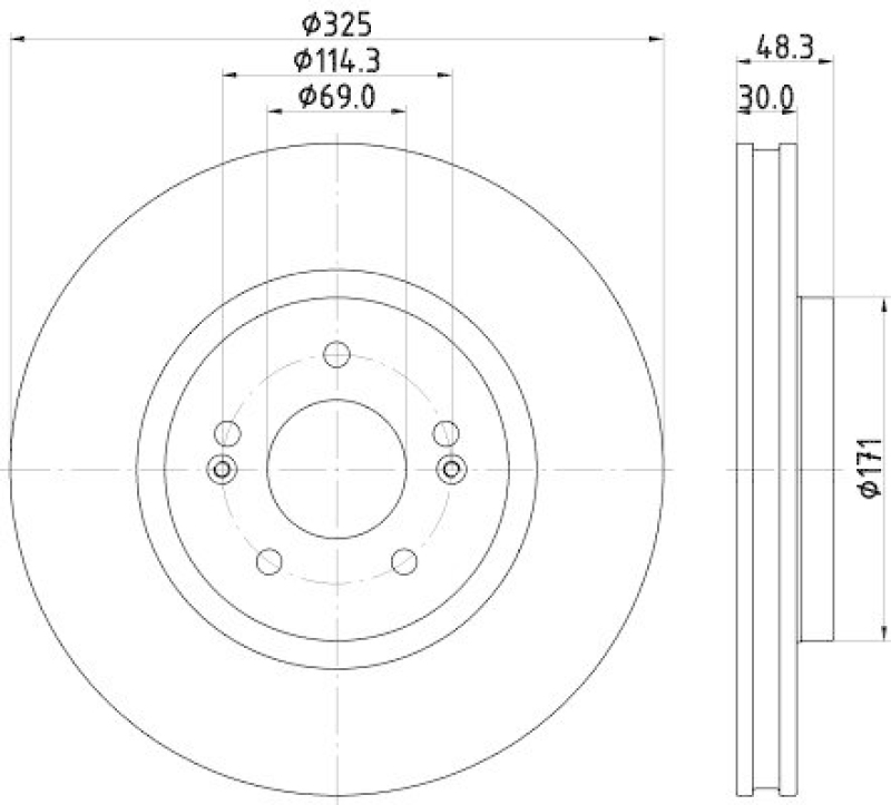 HELLA 8DD 355 134-721 Bremsscheibe