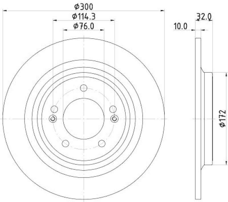 HELLA 8DD 355 134-731 Bremsscheibe