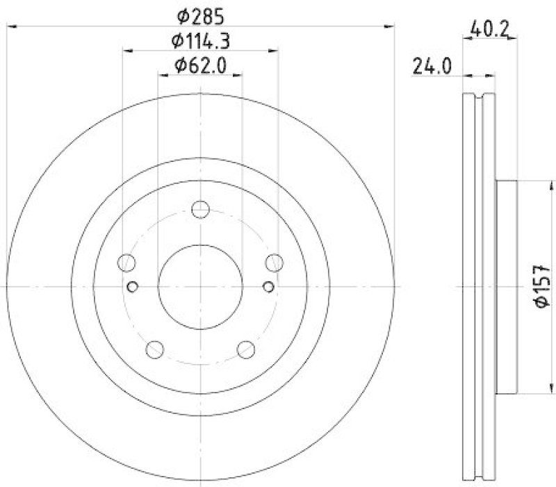 HELLA 8DD 355 134-741 Bremsscheibe