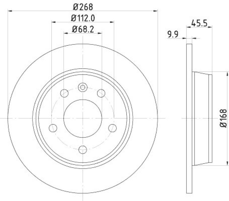 HELLA 8DD 355 104-501 Bremsscheibe für VW/FORD/SEAT