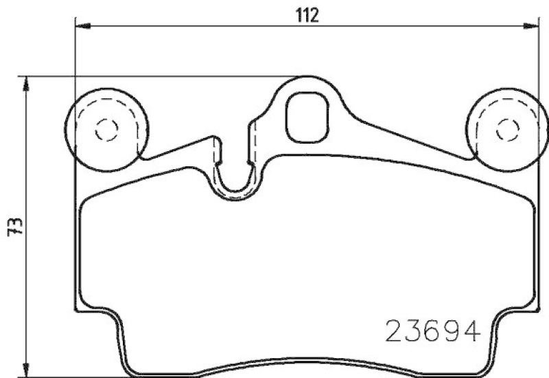 HELLA 8DB 355 018-711 Bremsbelagsatz, Scheibenbremsbelag für VW/AUDI/PORSCHE