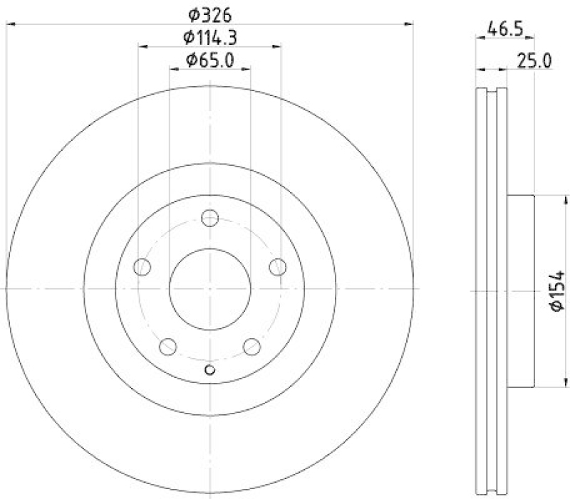 HELLA 8DD 355 134-771 Bremsscheibe