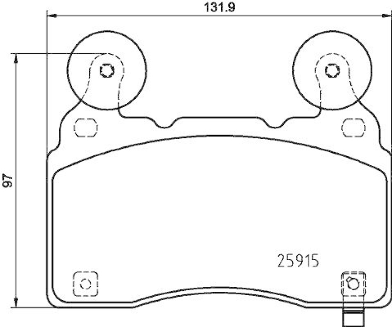 HELLA 8DB 355 039-481 Scheibenbremsbelagsatz