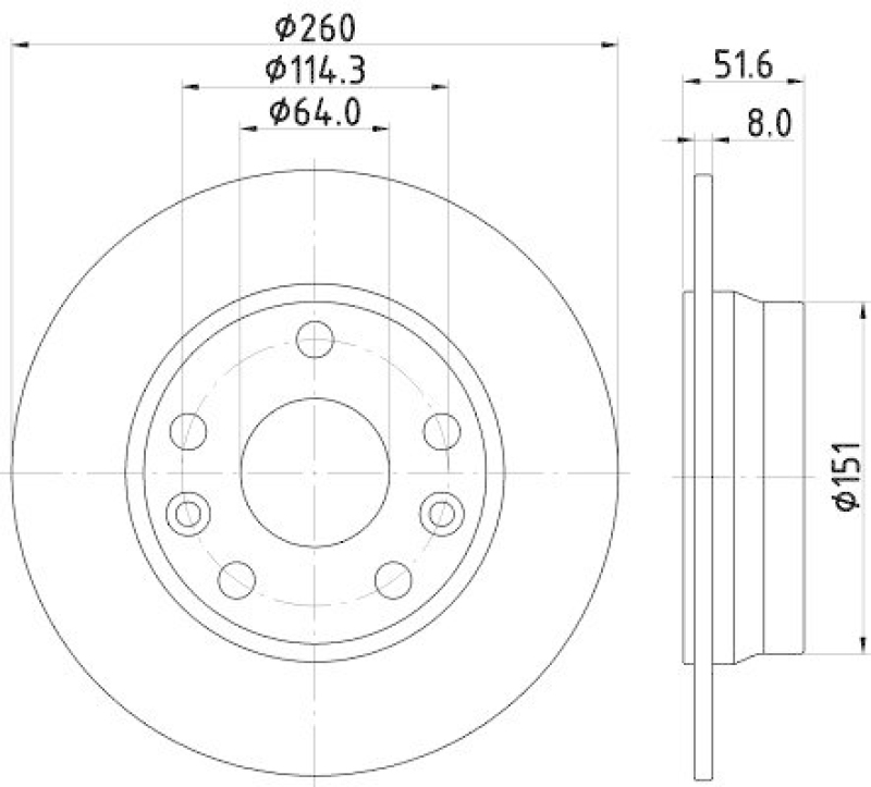 HELLA 8DD 355 134-781 Bremsscheibe