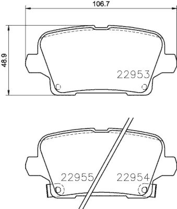 HELLA 8DB 355 039-501 Scheibenbremsbelagsatz