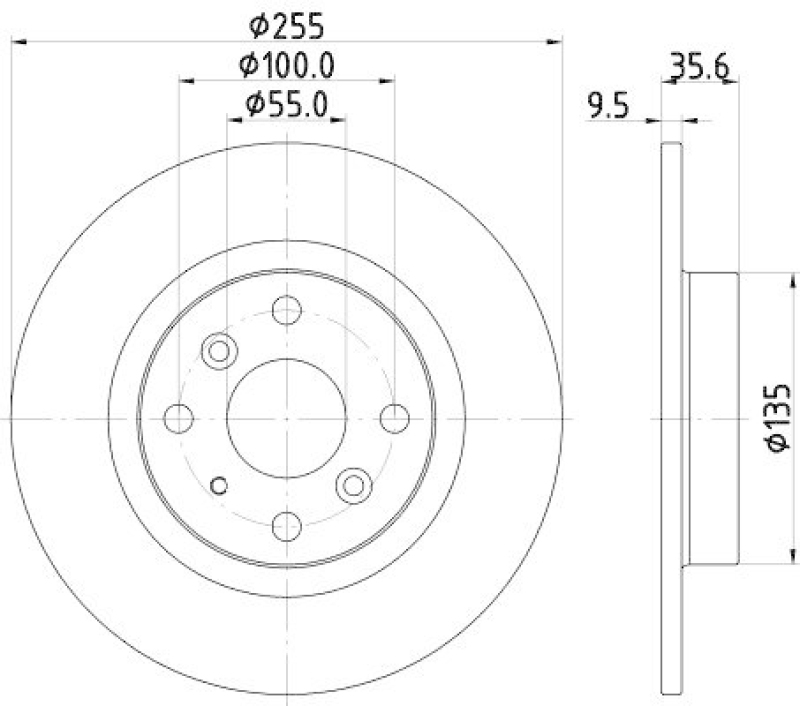 HELLA 8DD 355 134-831 Bremsscheibe