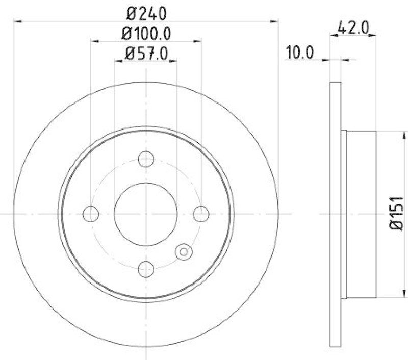 HELLA 8DD 355 106-091 Bremsscheibe PRO