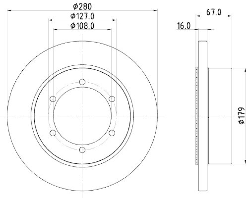 HELLA 8DD 355 134-881 Bremsscheibe