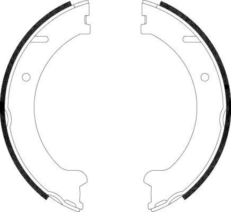 HELLA 8DA 355 050-581 Bremsbackensatz Feststellbremse