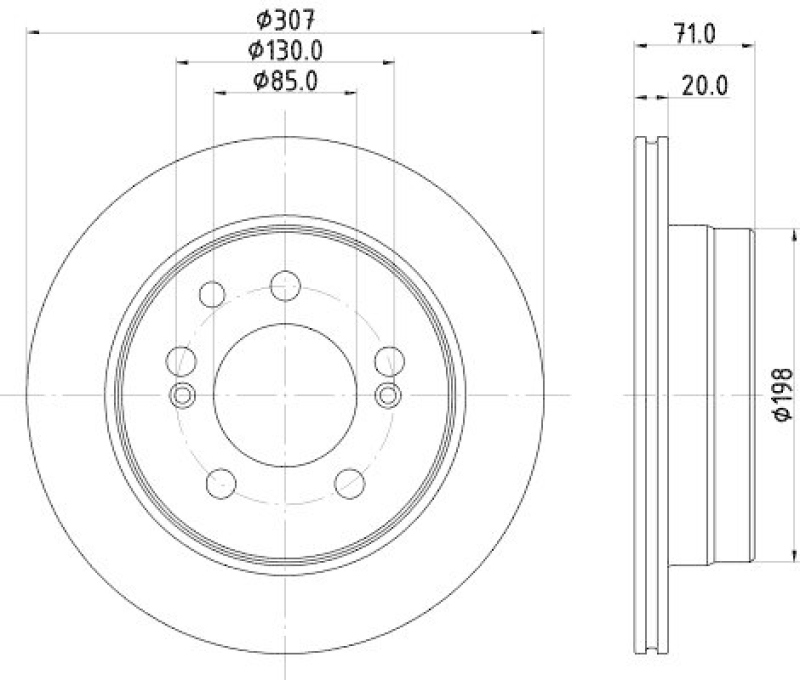 HELLA 8DD 355 134-911 Bremsscheibe