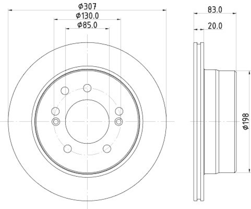 HELLA 8DD 355 134-921 Bremsscheibe