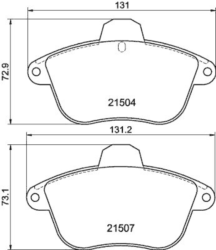 HELLA 8DB 355 019-081 Bremsbelagsatz, Scheibenbremsbelag für CITROËN/RENAULT