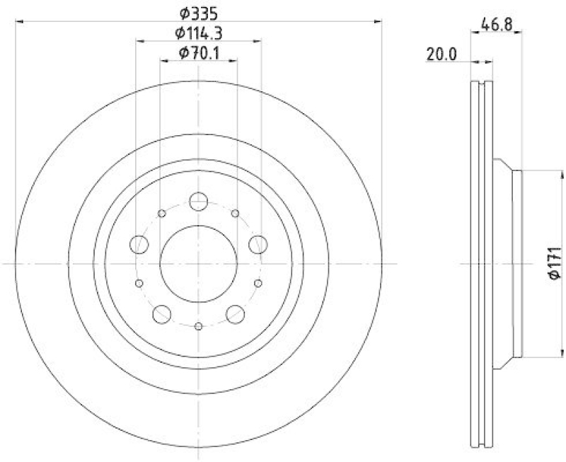 HELLA 8DD 355 134-951 Bremsscheibe