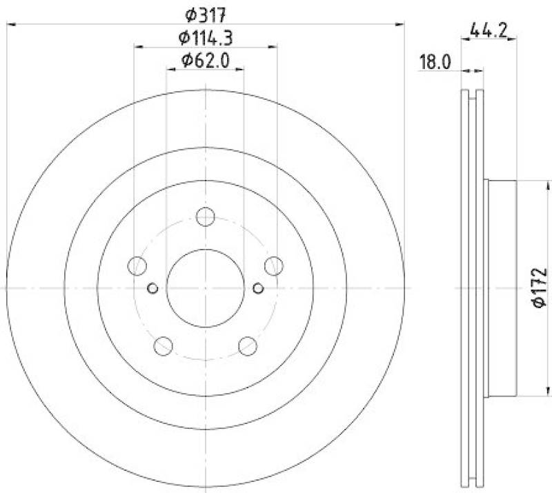 HELLA 8DD 355 134-961 Bremsscheibe