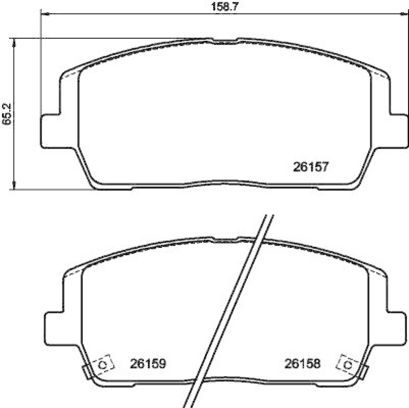 HELLA 8DB 355 040-011 Scheibenbremsbelagsatz