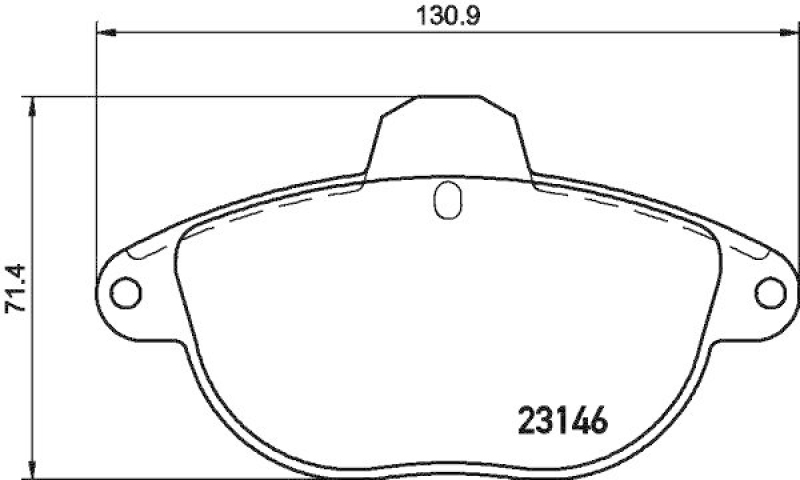 HELLA 8DB 355 019-281 Bremsbelagsatz, Scheibenbremsbelag für CITROËN