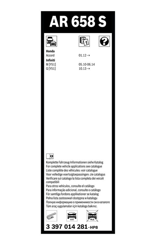 BOSCH 3 397 014 281 Wischblatt AR658S Aerotwin Retrofit Scheibenwischer