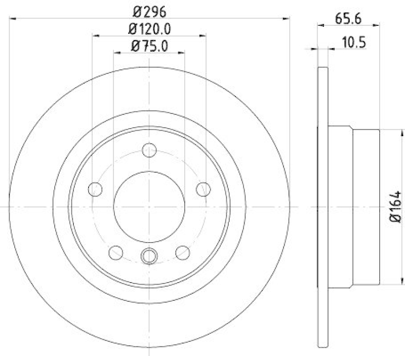 HELLA 8DD 355 111-301 Bremsscheibe PRO