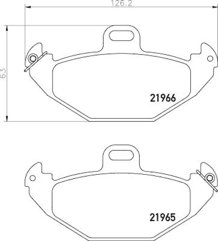 HELLA 8DB 355 019-351 Bremsbelagsatz, Scheibenbremsbelag für RENAULT