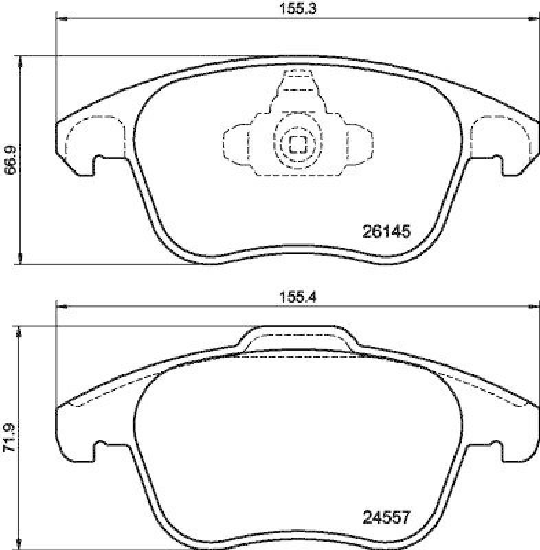 HELLA 8DB 355 040-141 Scheibenbremsbelagsatz