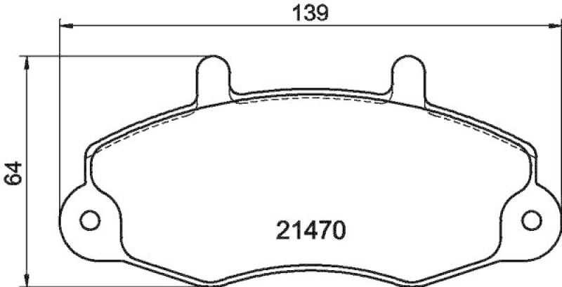 HELLA 8DB 355 019-371 Bremsbelagsatz, Scheibenbremsbelag für FORD