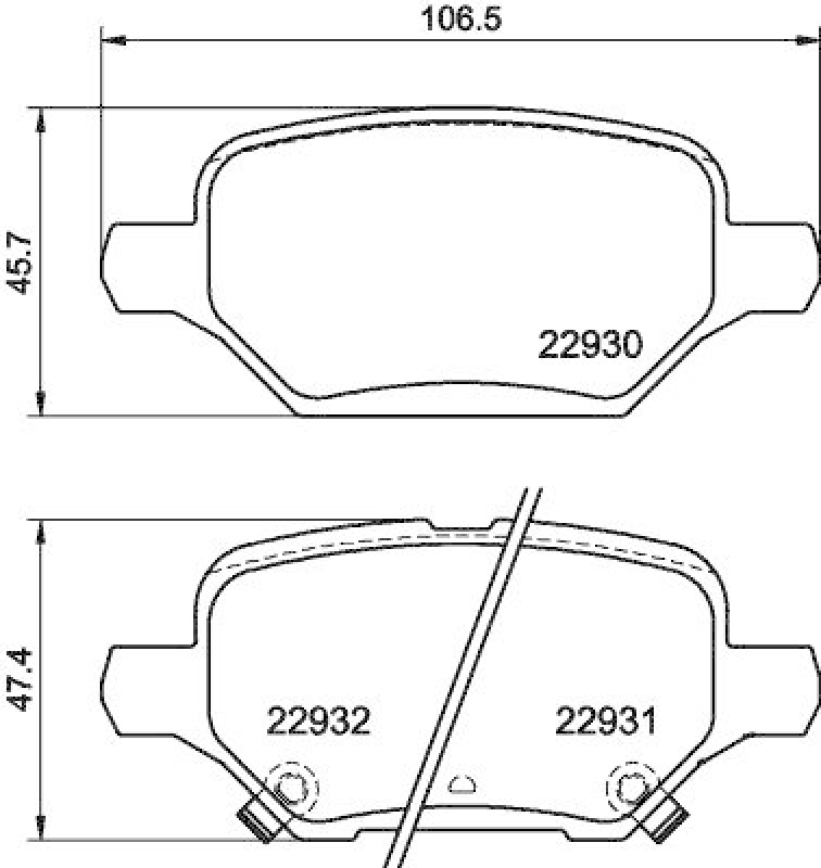 HELLA 8DB 355 040-181 Scheibenbremsbelagsatz