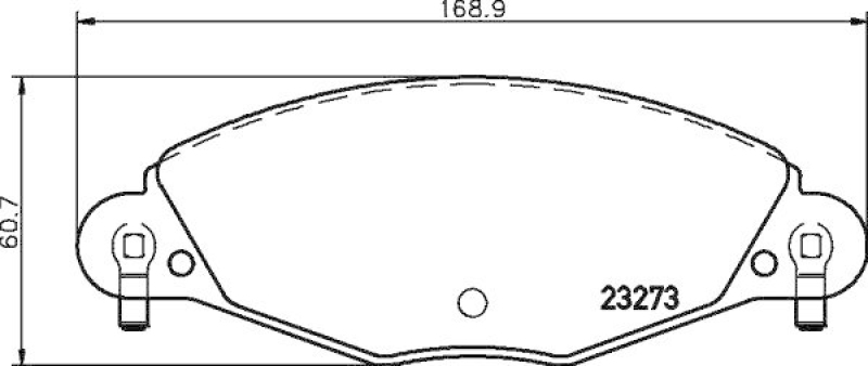 HELLA 8DB 355 019-421 Bremsbelagsatz, Scheibenbremsbelag für CITROËN