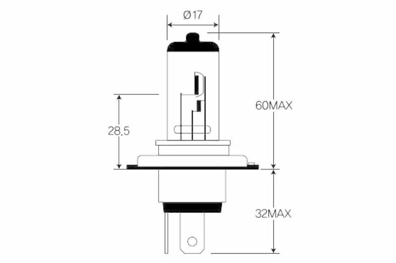 VEMO V99-84-0007 Glühlampe 12 V, 60/55 W, Lampenart: H4 H4-Halogen- für MERCEDES-BENZ