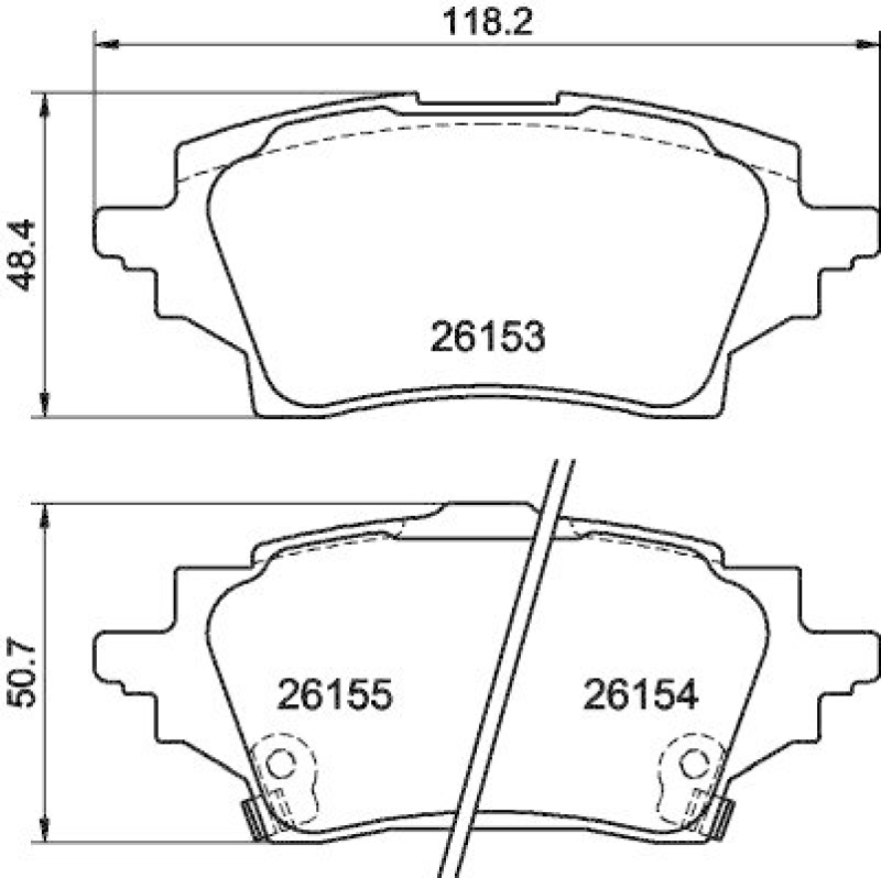 HELLA 8DB 355 040-221 Scheibenbremsbelagsatz