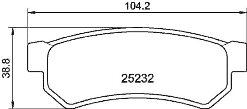 HELLA 8DB 355 019-591 Bremsbelagsatz, Scheibenbremsbelag für CHEVROLET