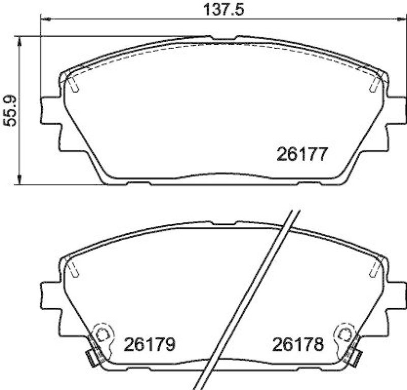 HELLA 8DB 355 040-271 Scheibenbremsbelagsatz