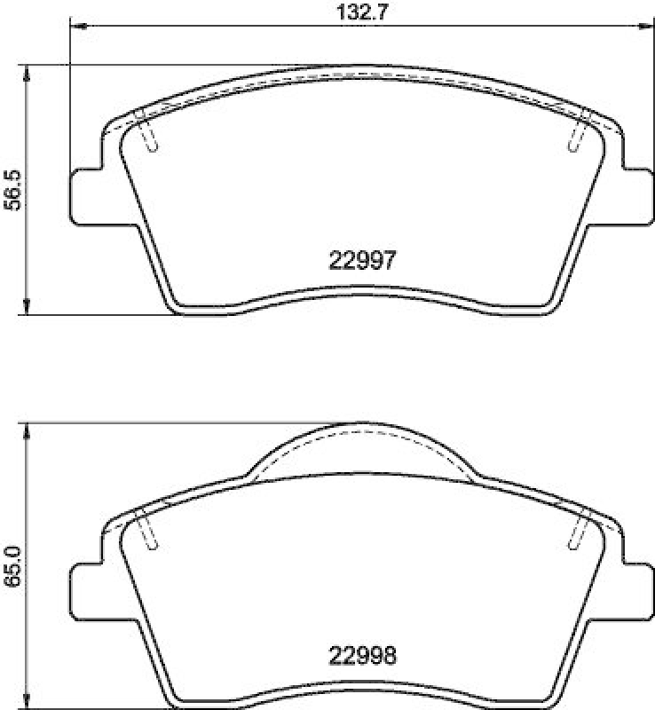 HELLA 8DB 355 040-351 Scheibenbremsbelagsatz