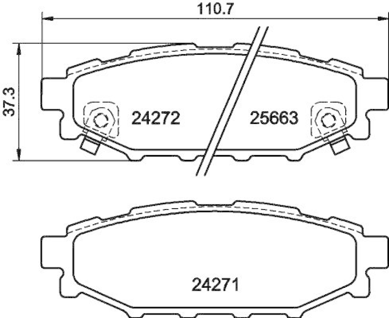 HELLA 8DB 355 040-391 Scheibenbremsbelagsatz