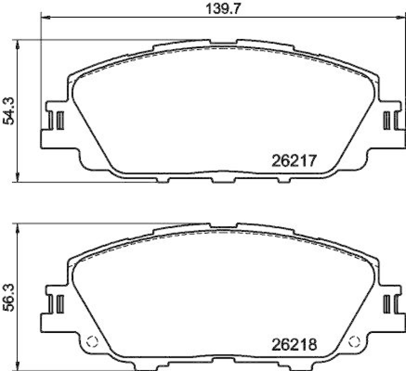 HELLA 8DB 355 040-411 Scheibenbremsbelagsatz