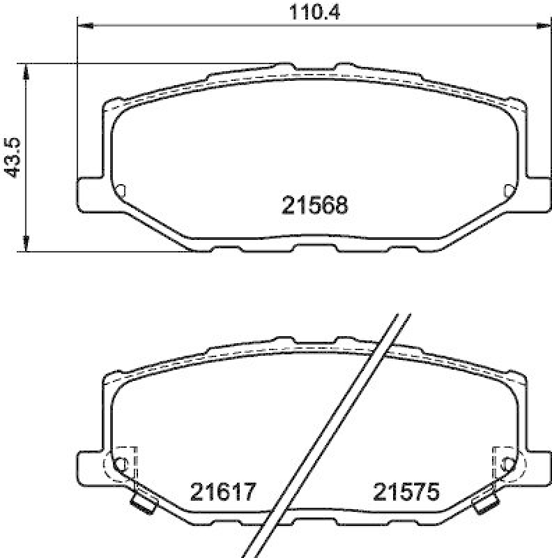 HELLA 8DB 355 040-421 Scheibenbremsbelagsatz