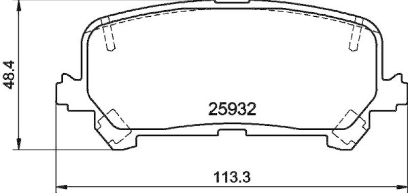 HELLA 8DB 355 040-461 Scheibenbremsbelagsatz