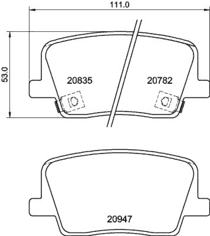 HELLA 8DB 355 040-511 Scheibenbremsbelagsatz