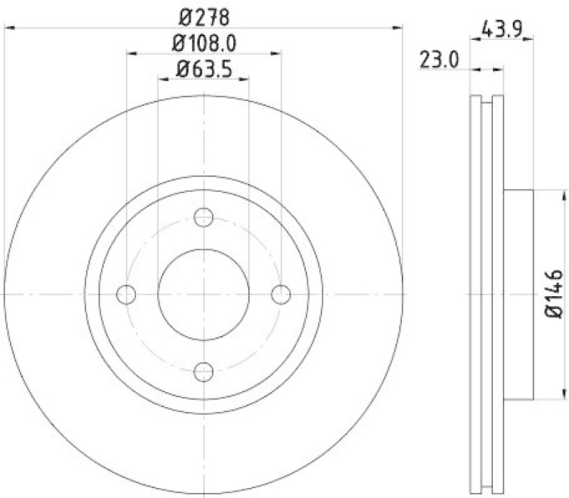 HELLA 8DD 355 118-181 Bremsscheibe PRO