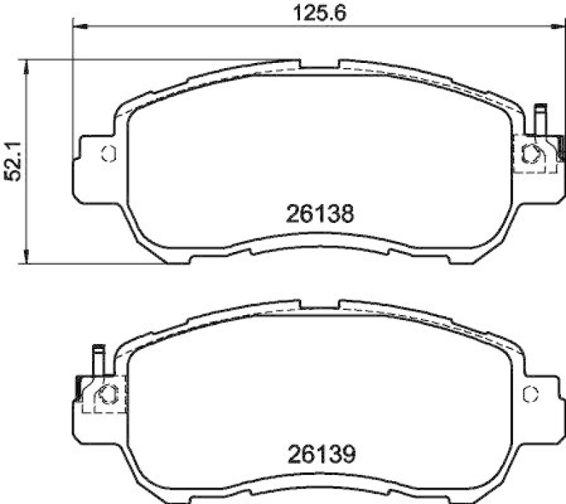 HELLA 8DB 355 040-571 Scheibenbremsbelagsatz