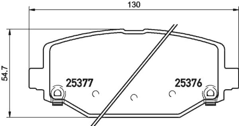 HELLA 8DB 355 020-311 Bremsbelagsatz, Scheibenbremsbelag für FIAT/CHRYSLER/LANCIA