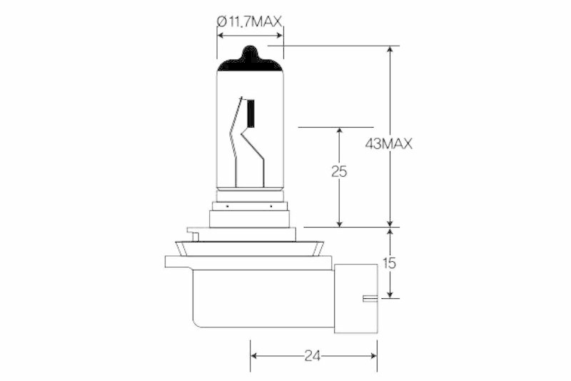 VEMO V99-84-0074 Glühlampe, Hauptscheinwerfer 12 V, 35 W, Lampenart: H8 H8-Halogenlamp