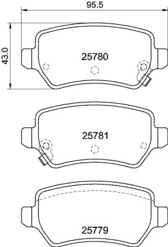 HELLA 8DB 355 040-611 Scheibenbremsbelagsatz