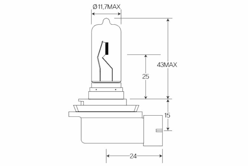 VEMO V99-84-0075 Glühlampe, Hauptscheinwerfer 12 V, 65 W, Lampenart: H9 H9-Halogenlamp