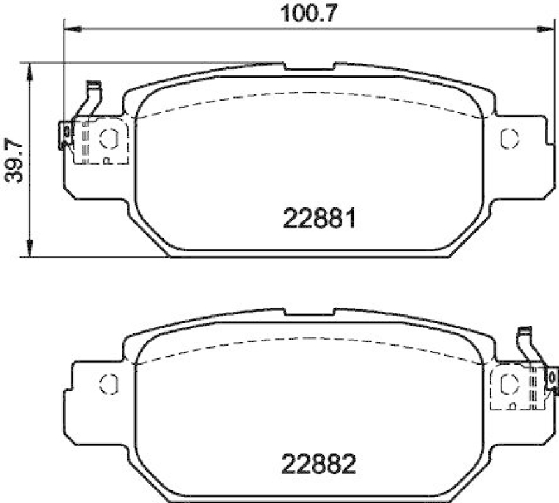 HELLA 8DB 355 040-651 Scheibenbremsbelagsatz