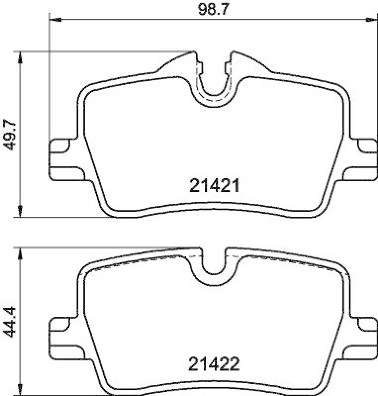 HELLA 8DB 355 040-681 Scheibenbremsbelagsatz