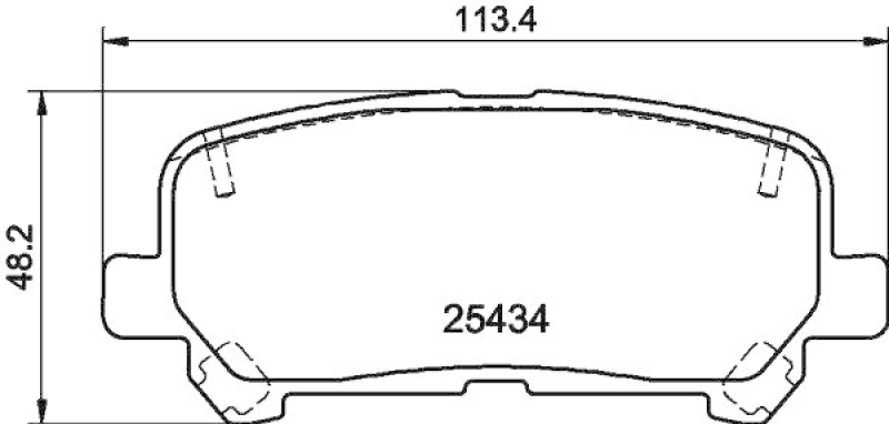 HELLA 8DB 355 020-601 Bremsbelagsatz, Scheibenbremsbelag für HONDA/ISUZU