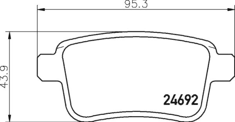 HELLA 8DB 355 020-641 Bremsbelagsatz, Scheibenbremsbelag für MB