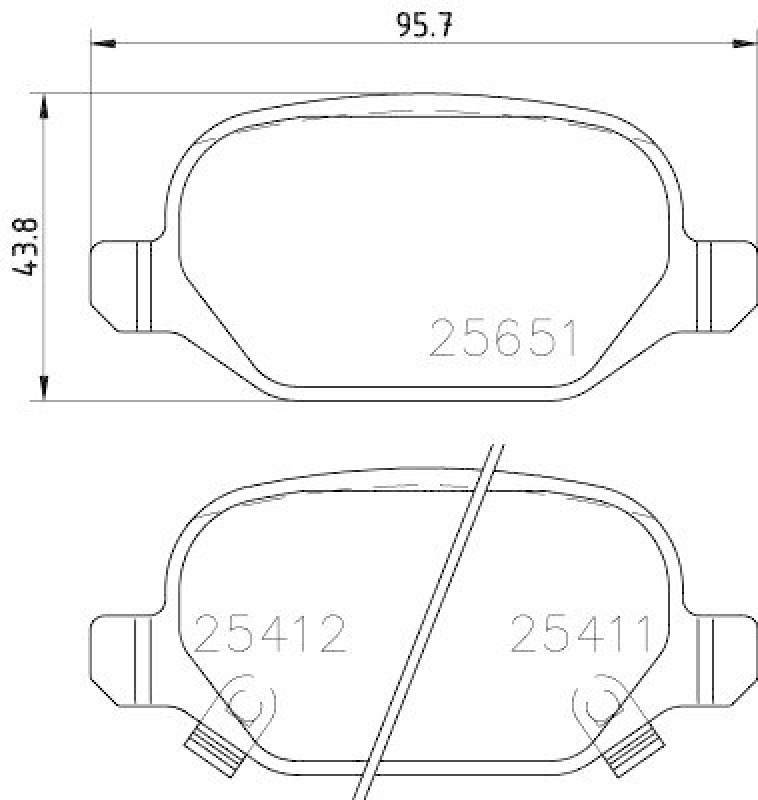 HELLA 8DB 355 020-751 Bremsbelagsatz, Scheibenbremsbelag für FIAT