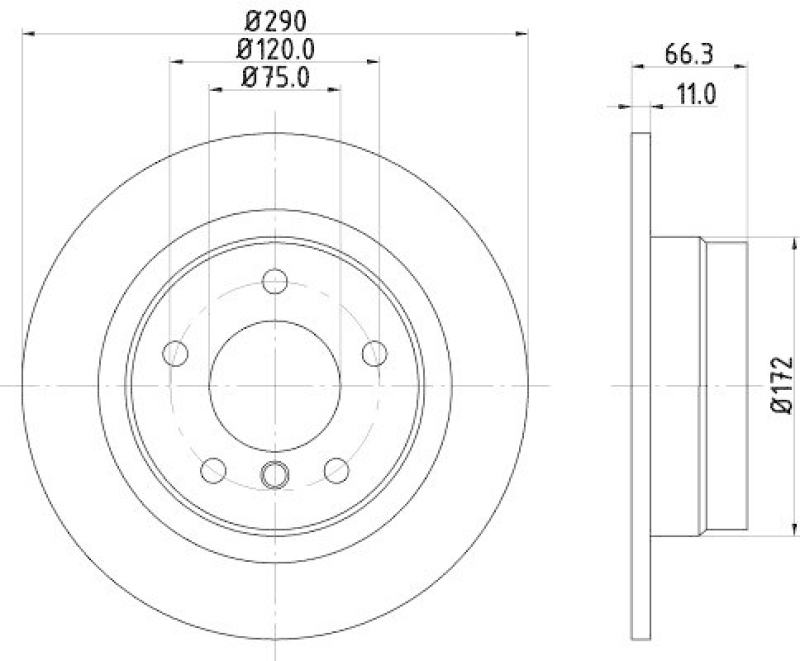 HELLA 8DD 355 129-731 Bremsscheibe PRO High Carbon