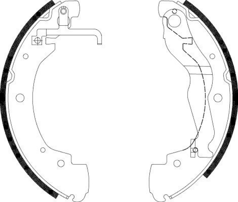 HELLA 8DB 355 001-281 Bremsbackensatz H8705